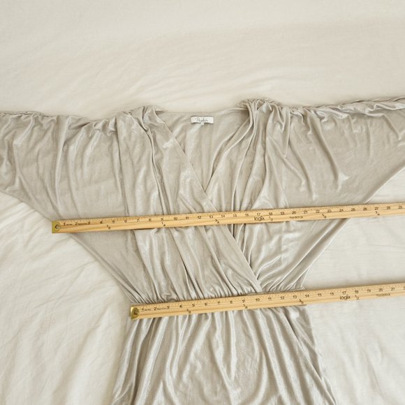 PARKER Silver Metallic Flattering Cocktail Mini Dress Size M NEW NO TAGS! - Picture 14 of 16